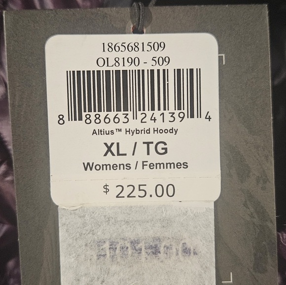 Women's Purple and Green Puffer Jacket - Picture 3 of 5